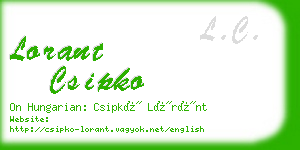 lorant csipko business card